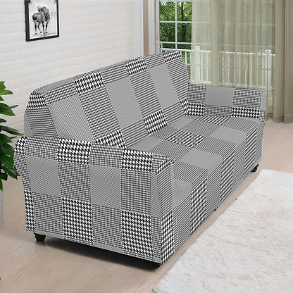 Prince of Wales Check Pattern Print Sofa Cover