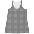 Prince of Wales Check Pattern Print Women's Racerback Tank Top