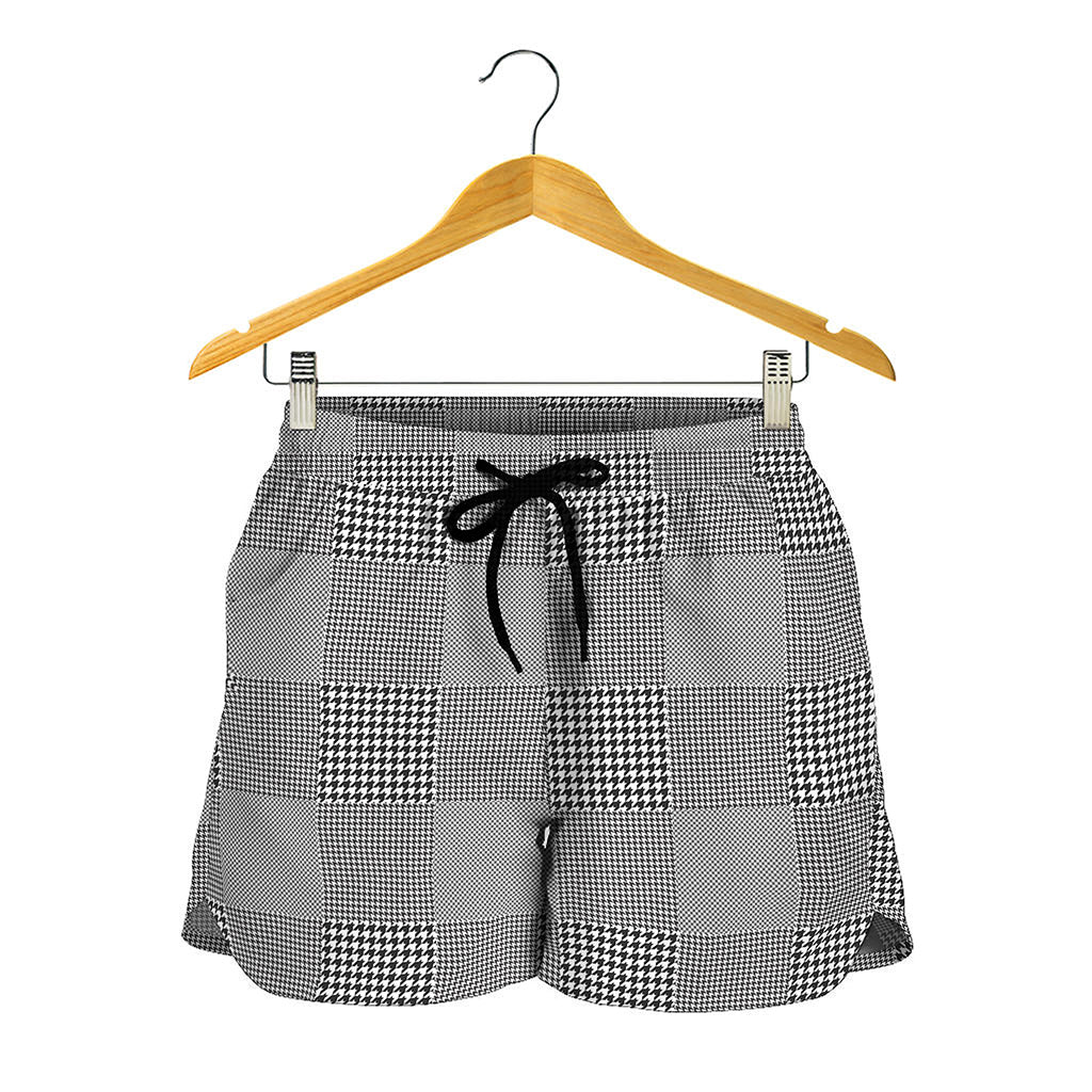Prince of Wales Check Pattern Print Women's Shorts