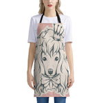 Princess Poodle Print Apron