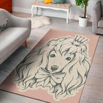 Princess Poodle Print Area Rug
