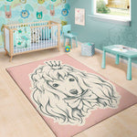 Princess Poodle Print Area Rug