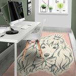 Princess Poodle Print Area Rug