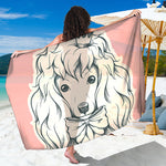 Princess Poodle Print Beach Sarong Wrap