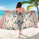 Princess Poodle Print Beach Sarong Wrap