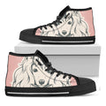Princess Poodle Print Black High Top Sneakers