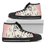Princess Poodle Print Black High Top Shoes