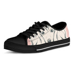 Princess Poodle Print Black Low Top Shoes 