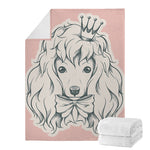 Princess Poodle Print Blanket