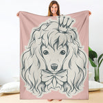 Princess Poodle Print Blanket