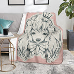 Princess Poodle Print Blanket