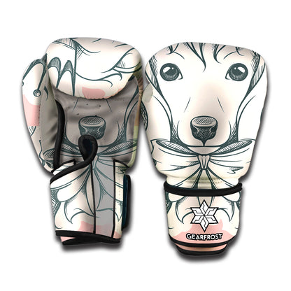Princess Poodle Print Boxing Gloves