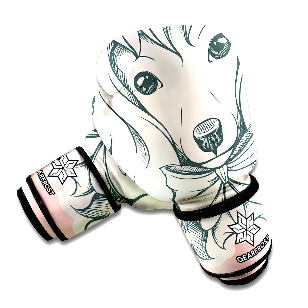 Princess Poodle Print Boxing Gloves