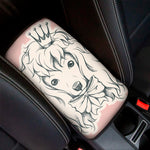 Princess Poodle Print Car Center Console Cover