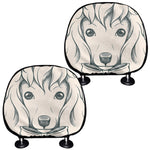 Princess Poodle Print Car Headrest Covers