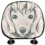 Princess Poodle Print Car Headrest Covers