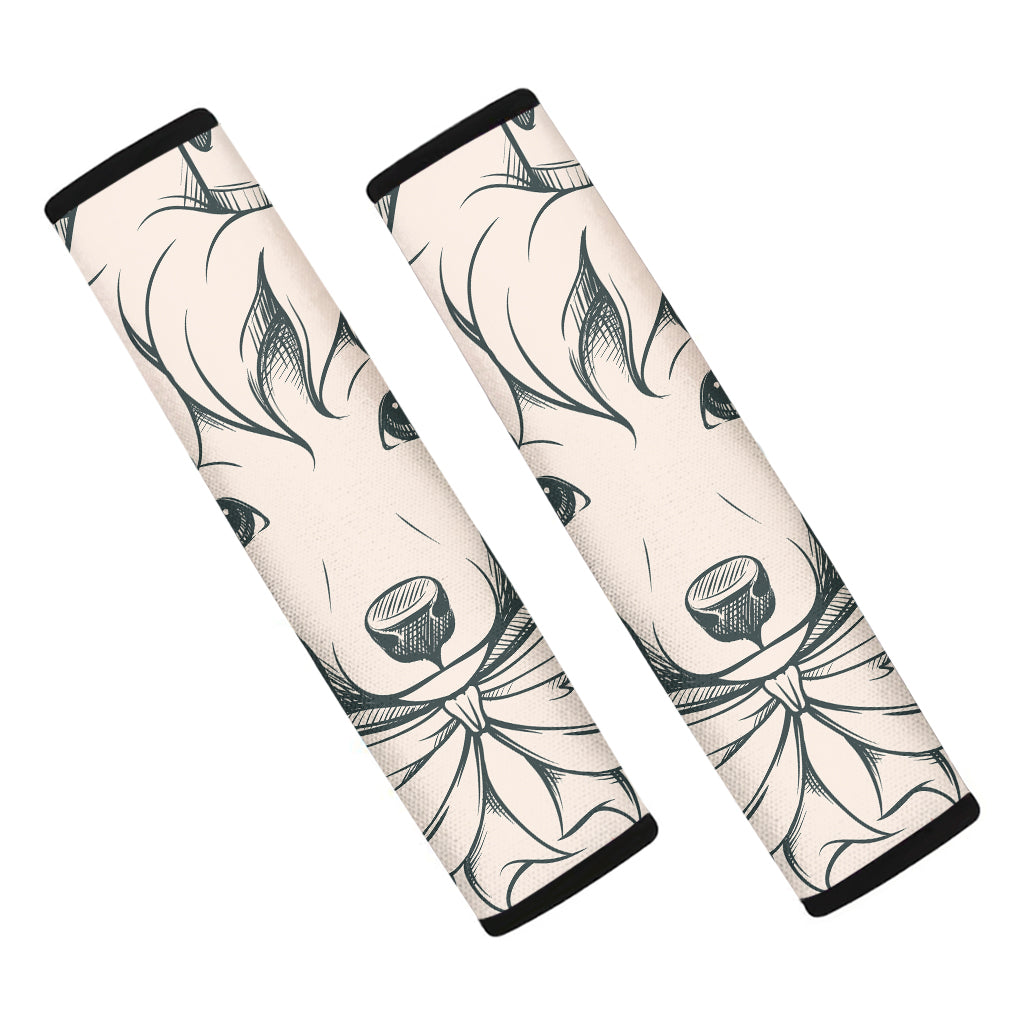 Princess Poodle Print Car Seat Belt Covers