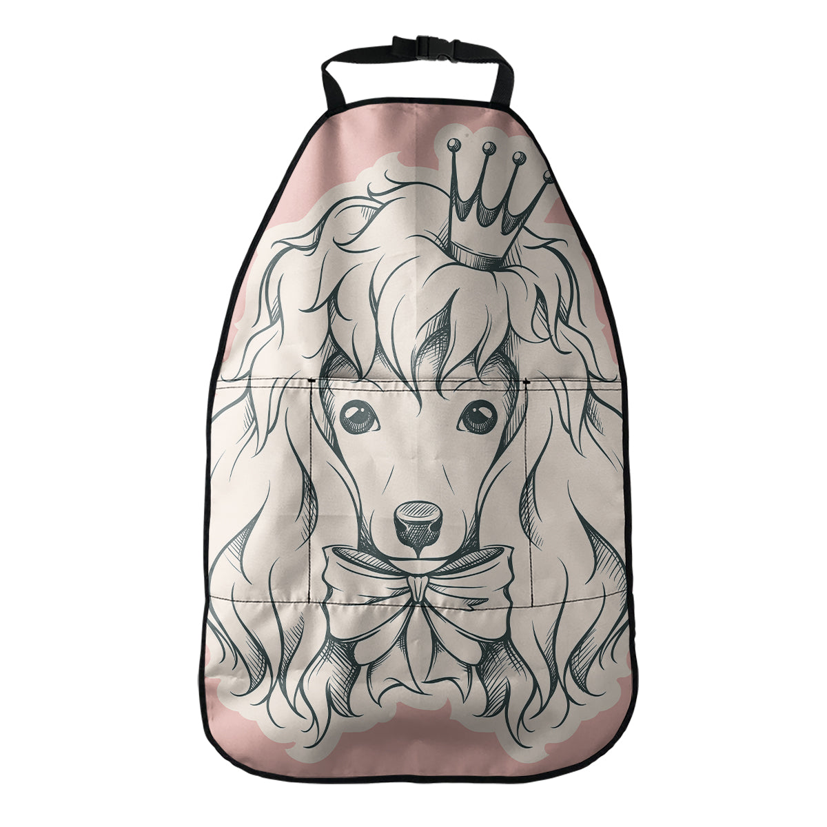 Princess Poodle Print Car Seat Organizers