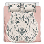 Princess Poodle Print Duvet Cover Bedding Set