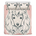 Princess Poodle Print Duvet Cover Bedding Set
