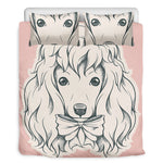 Princess Poodle Print Duvet Cover Bedding Set