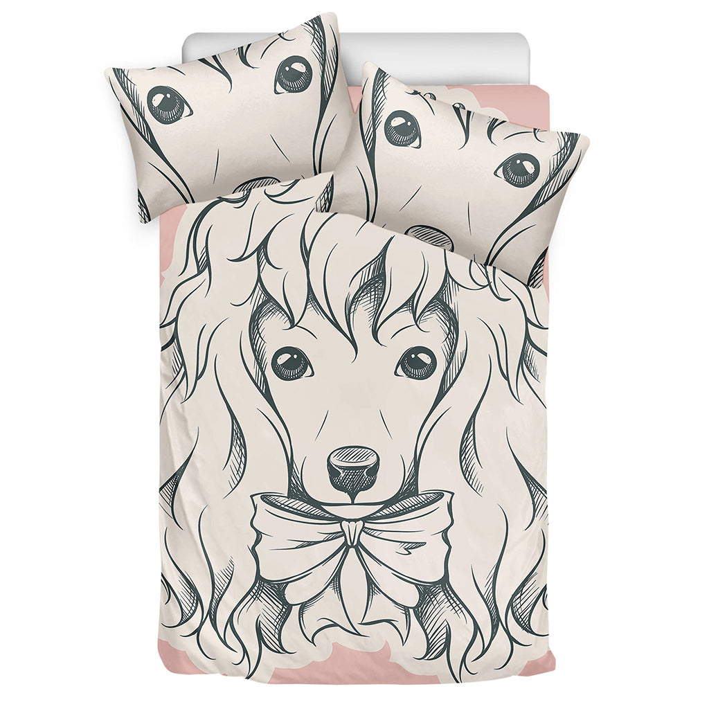 Princess Poodle Print Duvet Cover Bedding Set
