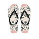 Princess Poodle Print Flip Flops