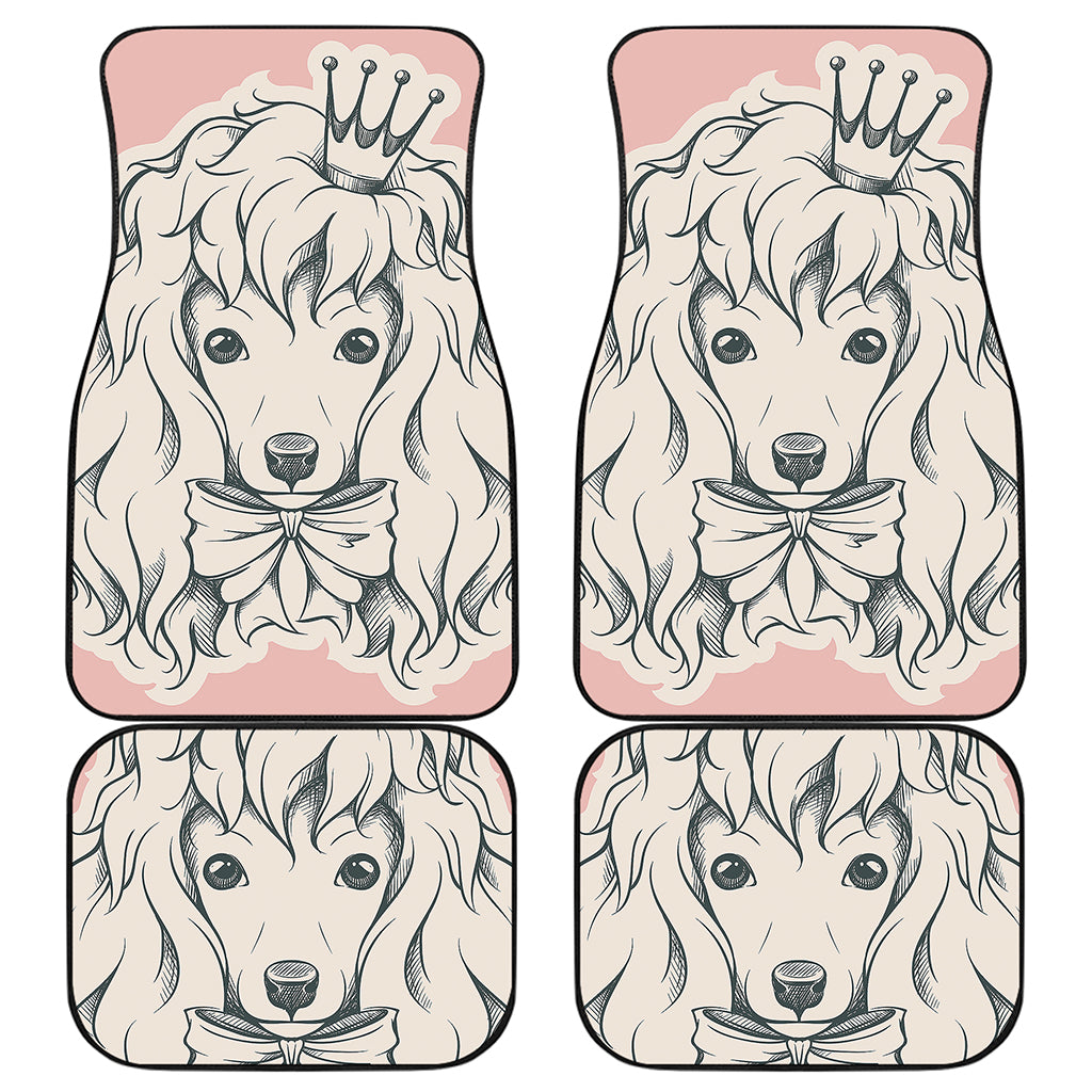 Princess Poodle Print Front and Back Car Floor Mats