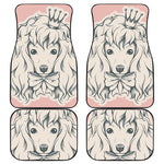 Princess Poodle Print Front and Back Car Floor Mats