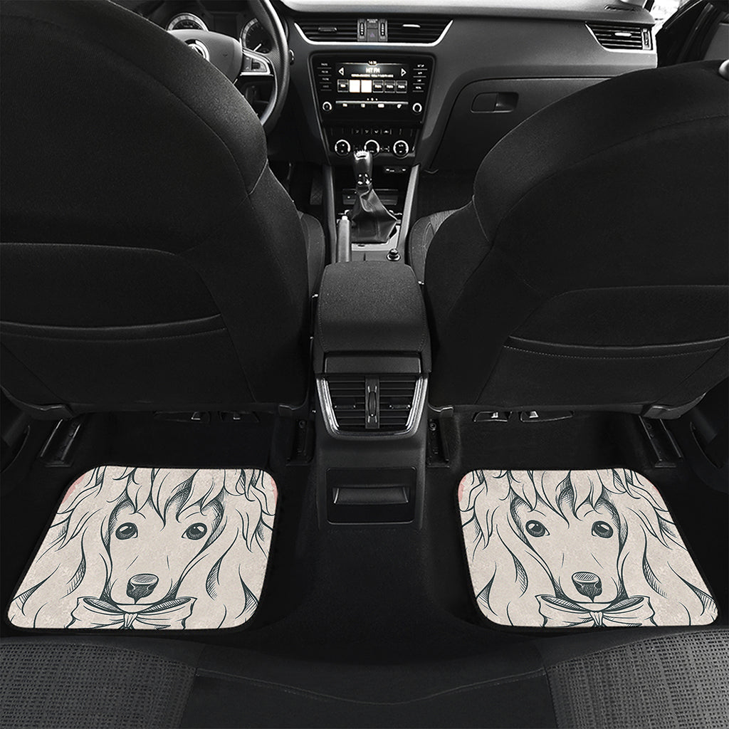 Princess Poodle Print Front and Back Car Floor Mats