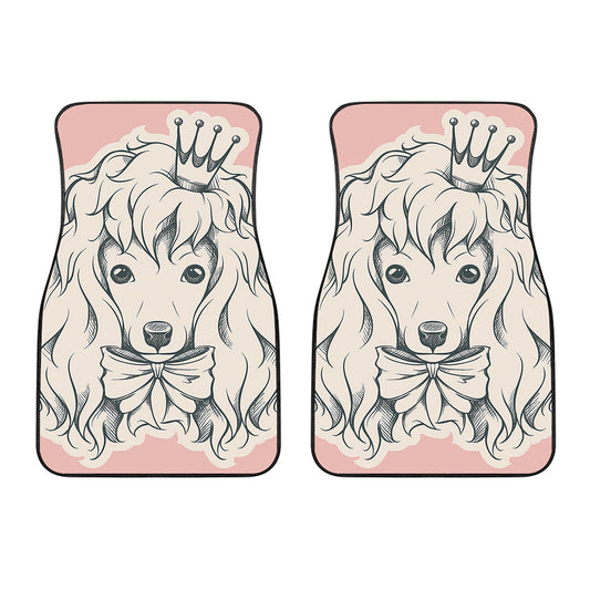 Princess Poodle Print Front Car Floor Mats