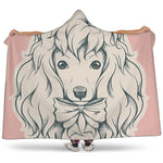 Princess Poodle Print Hooded Blanket