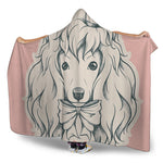 Princess Poodle Print Hooded Blanket