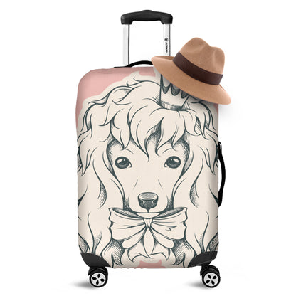 Princess Poodle Print Luggage Cover