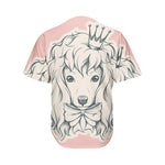 Princess Poodle Print Men's Baseball Jersey
