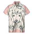 Princess Poodle Print Men's Short Sleeve Shirt