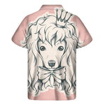 Princess Poodle Print Men's Short Sleeve Shirt