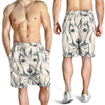 Princess Poodle Print Men's Shorts