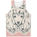 Princess Poodle Print Men's Tank Top