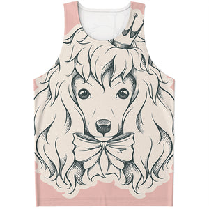 Princess Poodle Print Men's Tank Top