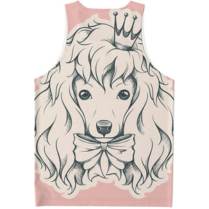 Princess Poodle Print Men's Tank Top