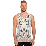 Princess Poodle Print Men's Tank Top