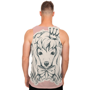 Princess Poodle Print Men's Tank Top