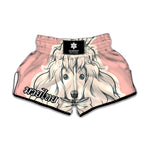 Princess Poodle Print Muay Thai Boxing Shorts