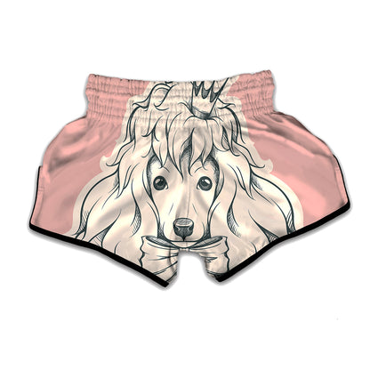 Princess Poodle Print Muay Thai Boxing Shorts