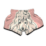 Princess Poodle Print Muay Thai Boxing Shorts