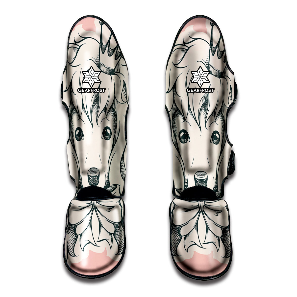 Princess Poodle Print Muay Thai Shin Guard