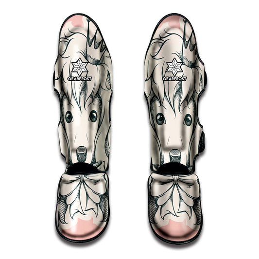 Princess Poodle Print Muay Thai Shin Guard