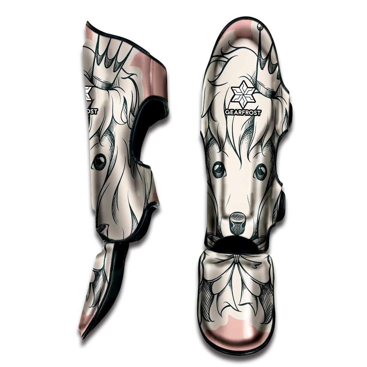 Princess Poodle Print Muay Thai Shin Guard