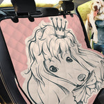 Princess Poodle Print Pet Car Back Seat Cover